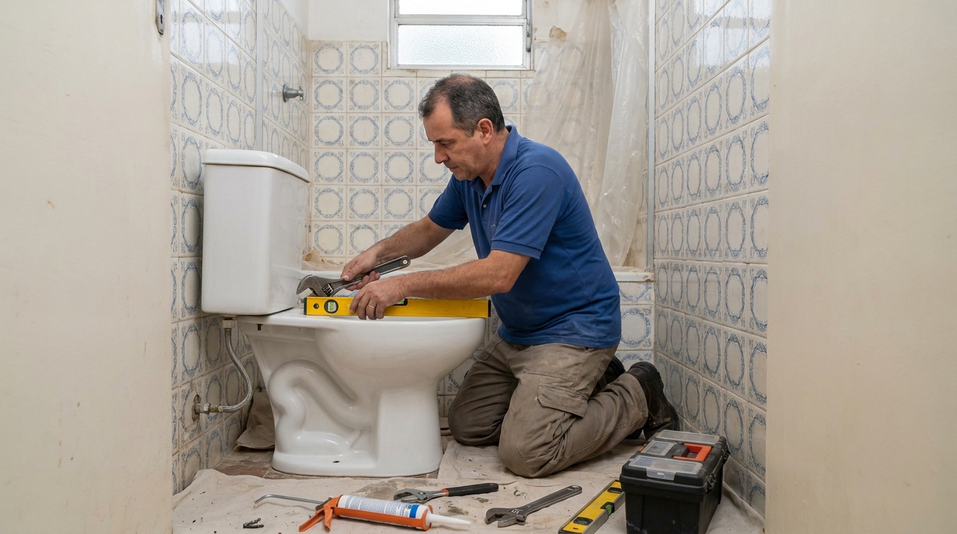 Fixação de vaso sanitário em Cascavel-PR